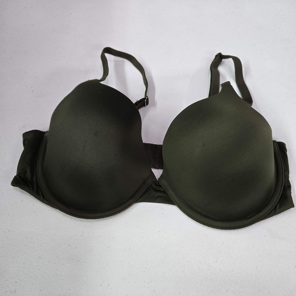 Victoria's Secret PINK Women Bra 34D Green Campus Lightly Lined Underwire READ